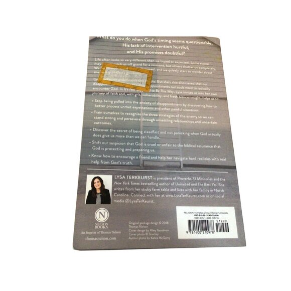 Book: "Its Not Supposed To Be This Way" By Lysa TerKeurst Paperback Ex. Cond. - Picture 2 of 3
